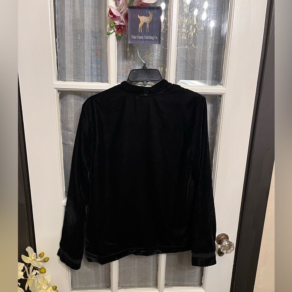 Vintage America  Blues Black Velvet Embellished Jacket - Picture 3 of 11